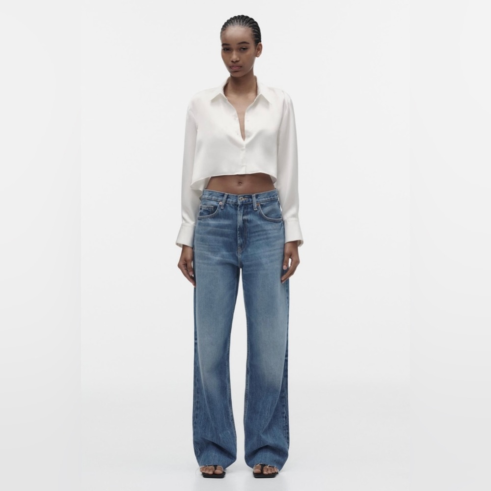 Zara Satin Effect Cape Shirt
